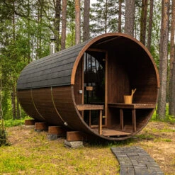 Hekla Barrel 210 - 4 Person Outdoor Sauna -Hot Tubs Sale BarrelSauna 6