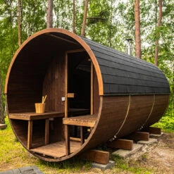 Hekla Barrel 210 - 4 Person Outdoor Sauna -Hot Tubs Sale BarrelSauna 9