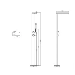 Suva Stainless Steel Outdoor Shower With Pencil Handset -Hot Tubs Sale BeBa 28530 3 Supersize