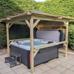 Brentano Wooden Hot Tub Gazebo With Tinted Dome Roof -Hot Tubs Sale BrentanoGazebo 3