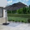 Como 3x3m Dark Grey Square Cantilever Garden Parasol With Base And Cover 1 Como 3x3m Dark Grey Square Cantilever Garden Parasol With Base And Cover -Hot Tubs Sale FTR065 1 Supersize