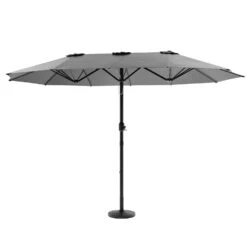 Como 2.7x4.5m Large Double Sided Grey Garden Parasol With Base And Cover 11 Como 2.7x4.5m Large Double Sided Grey Garden Parasol With Base And Cover -Hot Tubs Sale FTR144 7 Supersize