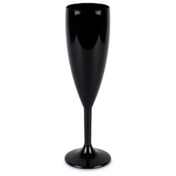Hot Tub Safe Black Champagne Glass