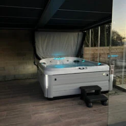 Jacuzzi® J495IP™ - 8-9 Person Hot Tub -Hot Tubs Sale J495HotTubPlatinumBrushedGrey Maudsley2