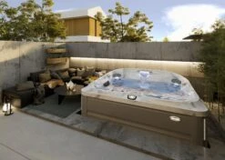 Jacuzzi® J485IP™ - 7 Person Hot Tub -Hot Tubs Sale JHT J485 Lifestyle BrushedGray 2000x1429 26149e9f 69f3 4346 a0dc f1627567c50e