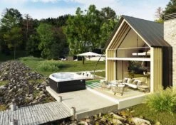 Jacuzzi® J485IP™ - 7 Person Hot Tub -Hot Tubs Sale JHT J485 Lifestyle SmokedEbony V3 2000x1429 97e5a9dd a203 48c6 ac2f a107379a13e6