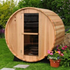 Deluxe 185 - 4 To 5 Person Indoor/Outdoor Barrel Sauna 12 Deluxe 185 - 4 To 5 Person Indoor/Outdoor Barrel Sauna -Hot Tubs Sale barrel sauna flowers