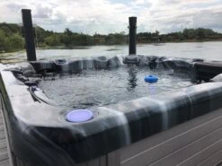 Outdoor Haze - 6 Person Hot Tub With 1 Lounger -Hot Tubs Sale outdoor haze hot tub on waterfront