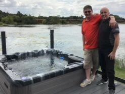 Outdoor Haze - 6 Person Hot Tub With 1 Lounger -Hot Tubs Sale outdoor haze hot tub with customer