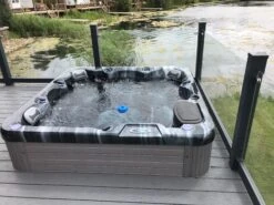 Outdoor Haze - 6 Person Hot Tub With 1 Lounger -Hot Tubs Sale outdoor haze hot tub with floating dispenser